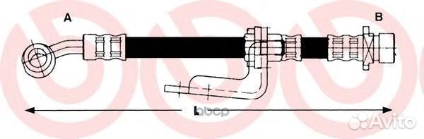 Шланг тормозной перед лев T28016 Brembo
