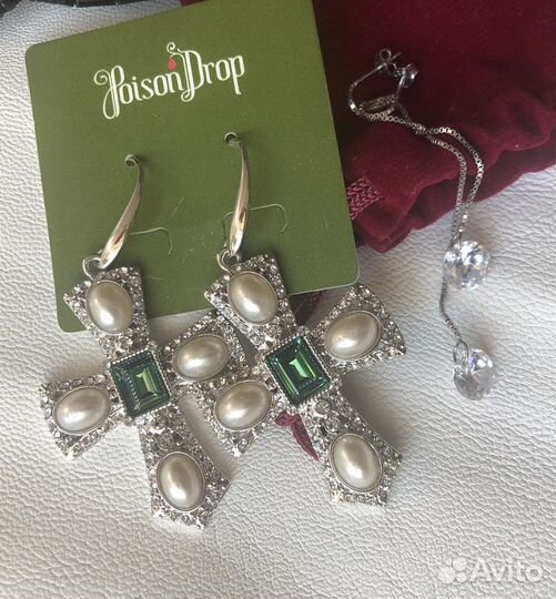 Poison Drop Серьги ювелирная бижутерия