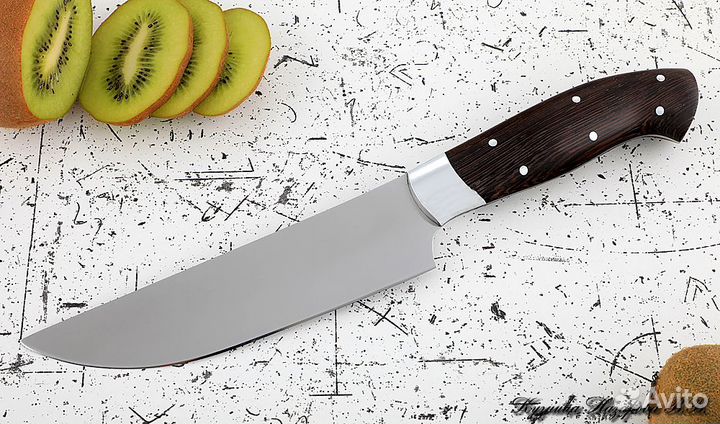 Нож Шеф № 8 сталь 95Х18 рукоять дюраль венге