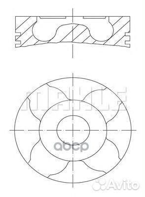 Поршень двигателя STD citroen peugeot ford 1.6