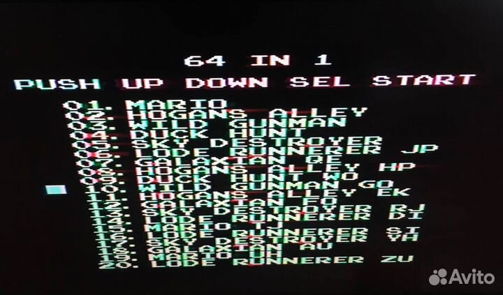 64 in 1 Lode Runner Dendy Steepler Старый Картридж