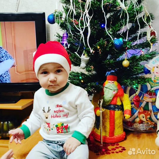Боди для мальчика новогодний мой первый новый год