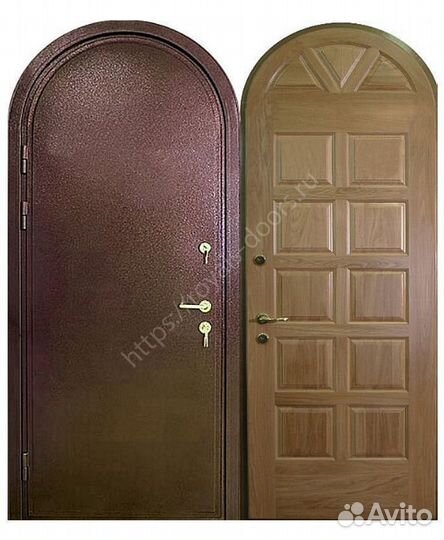 Арочная металлическая дверь