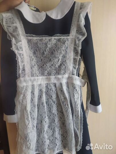 Платье школьное синее