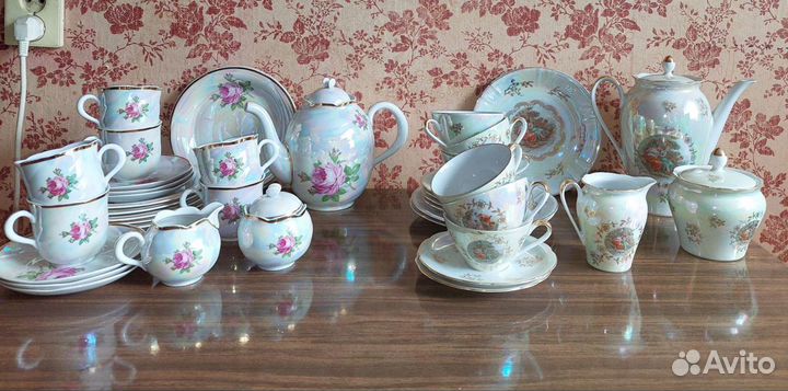 Чайный сервиз гдр (2 сервиза)