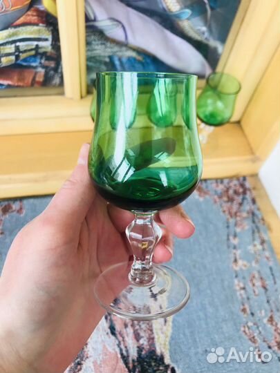 Фужеры цветной хрусталь СССР