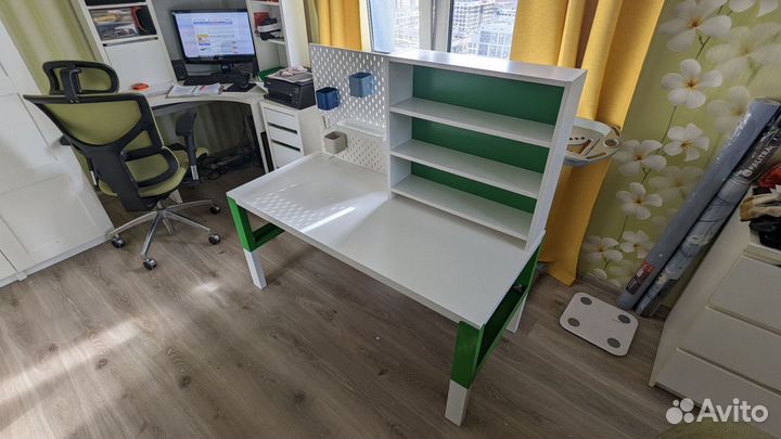 Стол письменный икеа Поль + панель Скадис IKEA