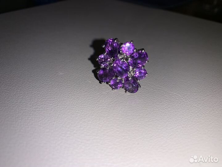 Серебряное кольцо с аметистом
