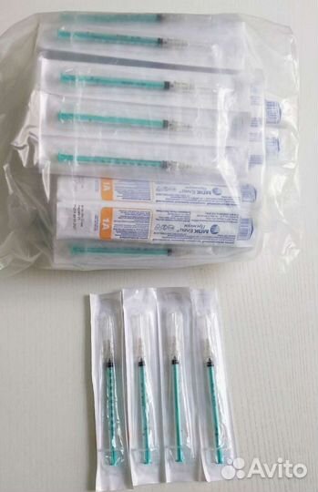 Шприц 1ml. 92шт. Инсулиновый