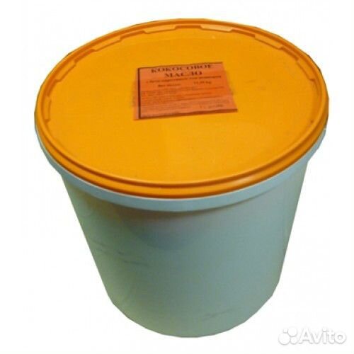 Масло кокосовое желтое в пластиковом ведре 11,35кг