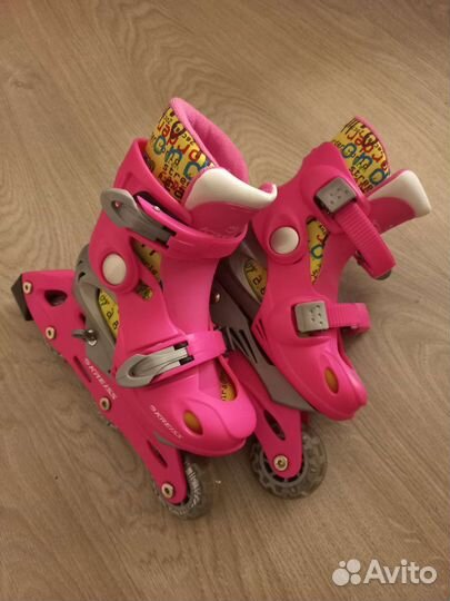Роликовые коньки детские 26-29 р + шлем