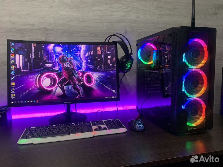 Игровой пк 6ядер 12 потоков/rx580 8gb/ssd m2 256gb