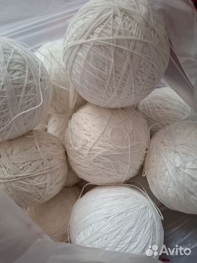 Пряжа нитки остатки разные