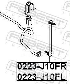 Тяга стабилизатора передняя левая 0223J10FL Febest