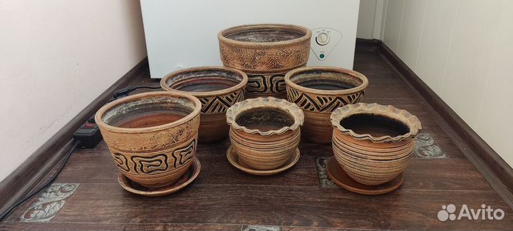 Горшки меандр весна беж