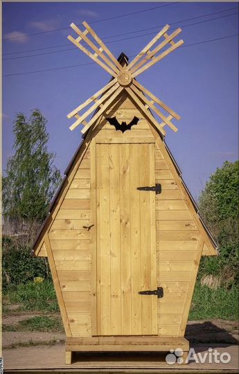 Дачный туалет деревянный Ч434