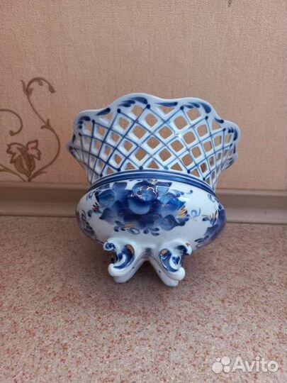 Ваза конфетница Гжель