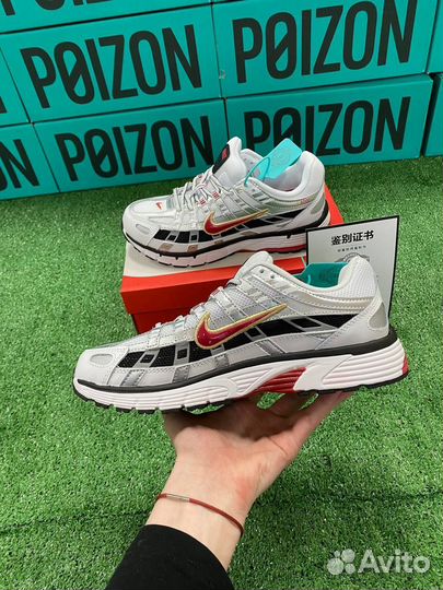 Nike P6000 White Red серебряные Оригинал Poizon