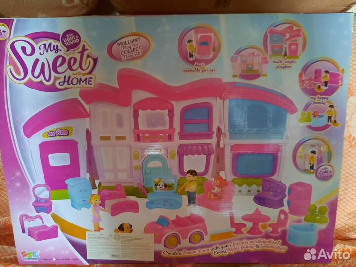 Кукольный домик с мебелью