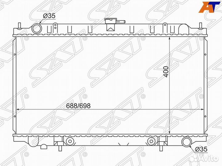 Радиатор Infiniti I30 95-99 / Nissan Cefiro 94-00 / Maxima 95-00