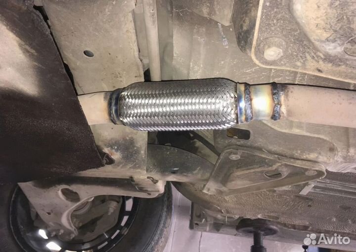 Ремонт гофры глушителя Пежо