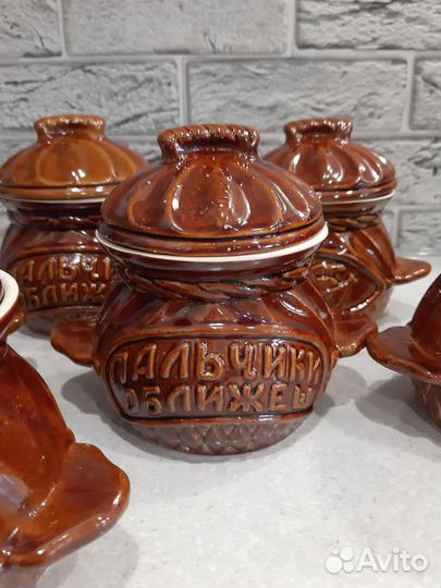 Горшочки для запекания глиняные