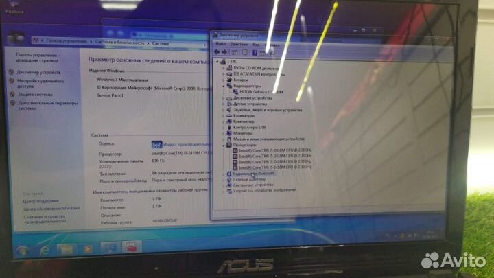 Ноутбук asus k43s