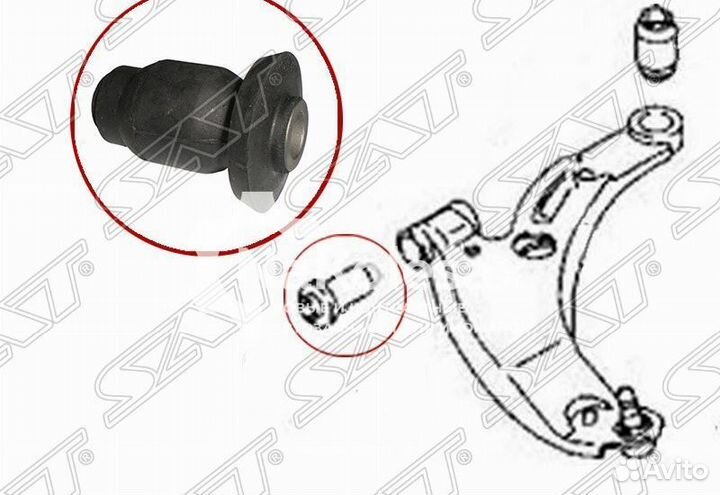 Сайлентблок FR переднего рычага mazda premacy/323