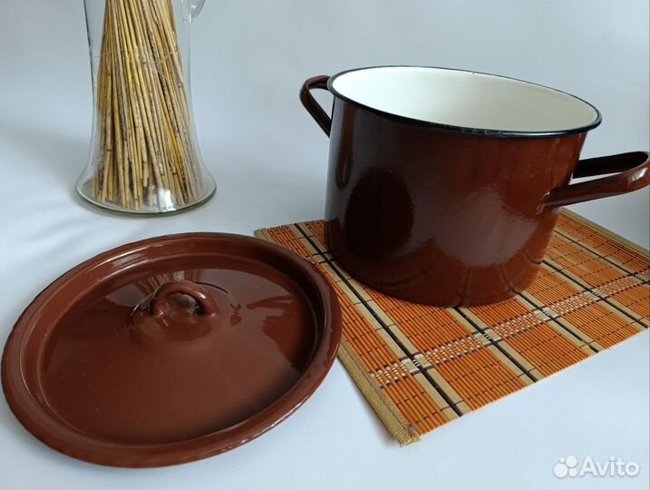 Кастрюли эмалированные алюминиевые