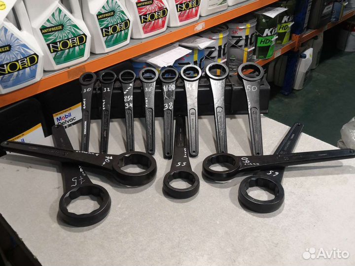 Ключ накидной ударный удлиненный 30мм L-285мм RF