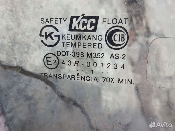 Стекло hyundai elantra 2002г,в