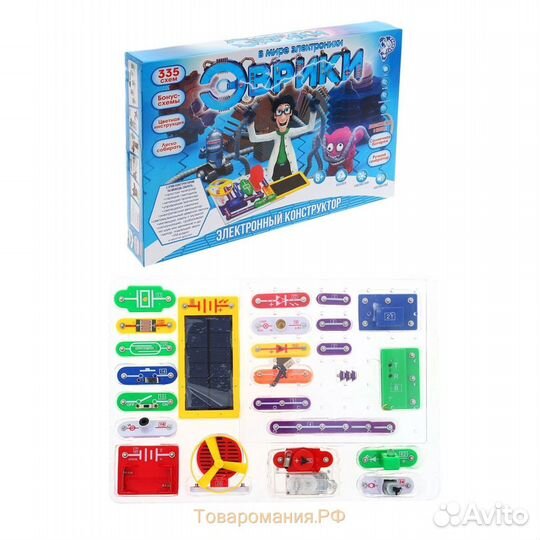 Конструктор электронный «Эврики», 335 схем, 31 эле