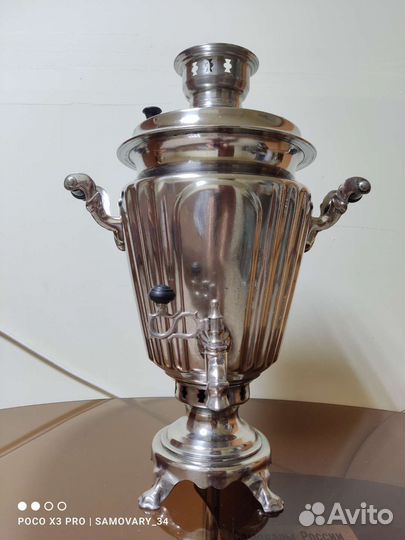 Самовар рюмкой на дровах