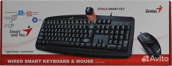 Комплект (клавиатура+мышь) Genius SMART KM-200 чер