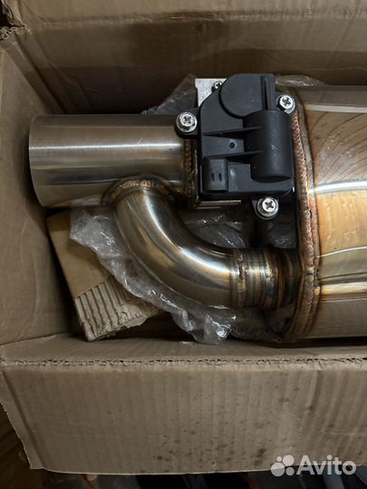 Продам прямоточный глушитель с заслонкой