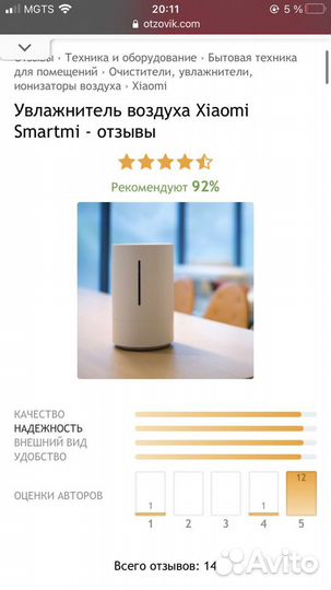 Увлажнитель воздуха xiaomi smartmi AIR humidifier