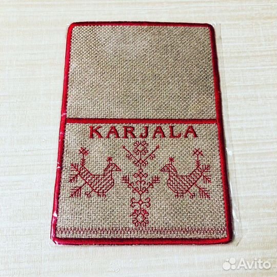 Текстильная обложка на паспорт с вышивкой