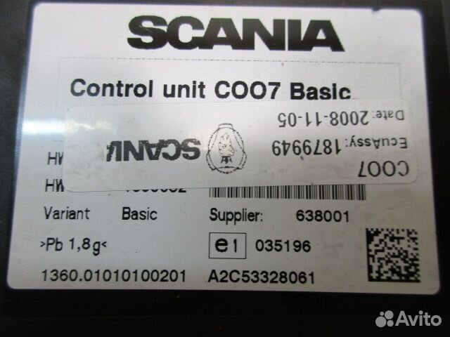 Блок электронный COO7 Scania P,G,R series