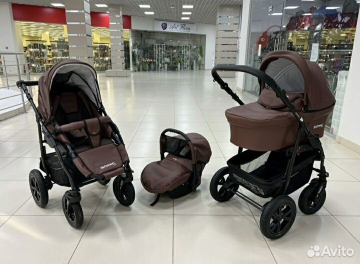 Коляска Verdi Sonic Plus 3 в 1 (chocolate color)