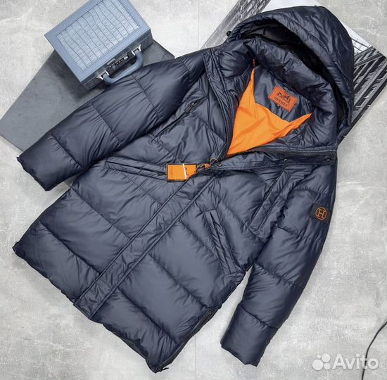 Мужская зимняя куртка hermes (premium)