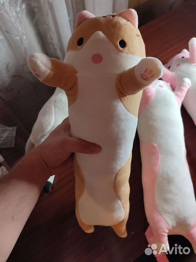 Мягкая игрушка-обнимашка Кот-батон 50см