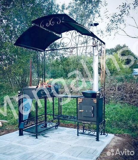 Мангал с крышей