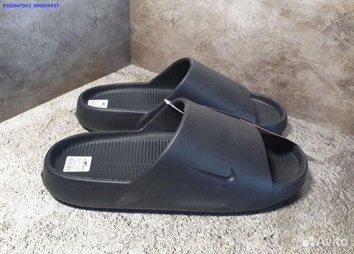 Тапочки Nike Calm Slide чёрные (Арт.67390)