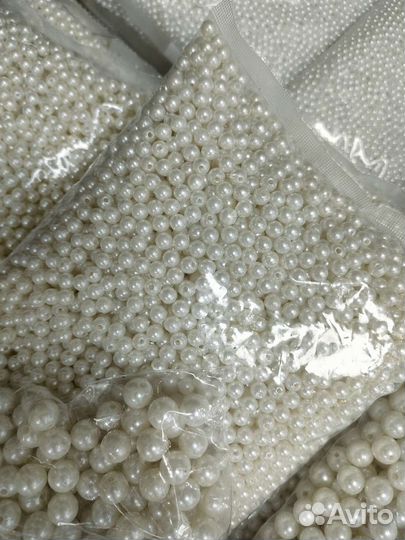 Жемчужные акриловые бусины 4 мм 6 мм 8 мм