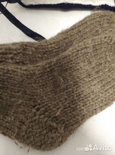 Шапка 2 шт зима носки варежки пакетом