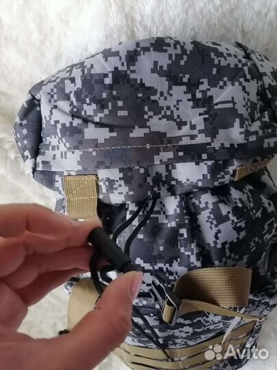 Новый походный туристический рюкзак пиксель серый