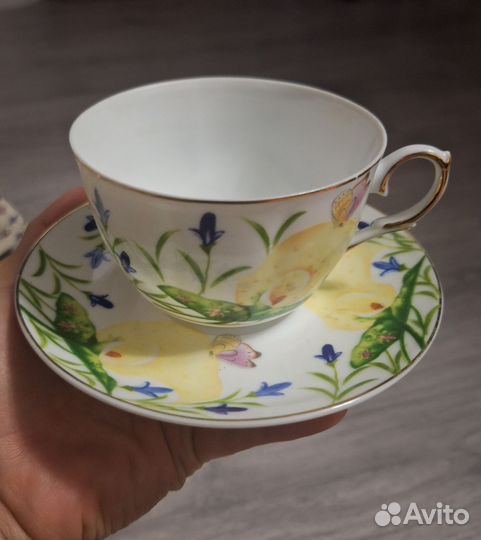 Чайный набор из фарфора, 4 предмета