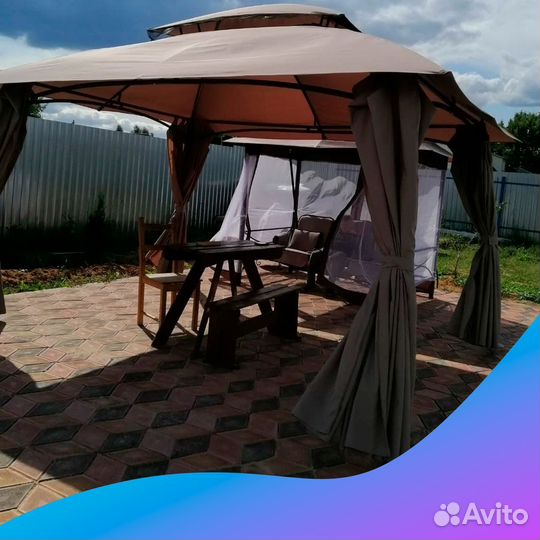 Садовый тент шатер green glade 1068 3*4м