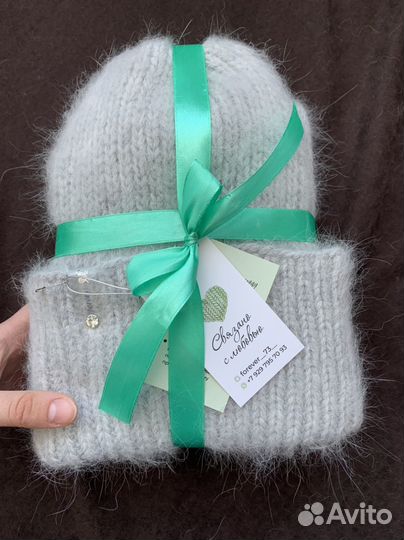 Шапка женская вязаная ручная работа