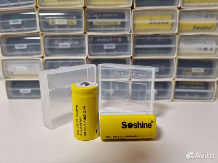Аккумулятор Soshine 16340 ICR CR123A 800mah 3.7v